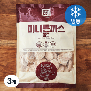 한성기업 미니돈까스 골드 (냉동), 1kg, 3개