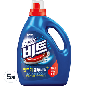 비트 라이온 진드기 액상세제 일반용 본품, 3L, 5개