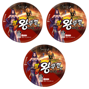 왕뚜껑 짬뽕 컵라면 110g, 3개