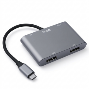 모비큐 C타입 듀얼 DP 포트 4in1 멀티 허브 4K 144Hz 100W EM-42DP