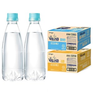 웅진빅토리아 더 빅토리아 탄산음료 에코 플레인 20p + 레몬 20p 무라벨, 350ml, 1세트