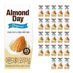 남양유업 아몬드데이 음료 오리지널, 190ml, 24개