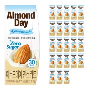 남양유업 아몬드데이 음료 언스위트, 190ml, 24개
