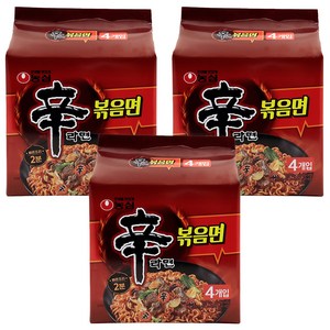 신라면 볶음면 131g, 12개, (4개입 X 3팩)