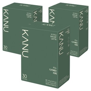 카누 디카페인 라떼 스틱커피, 13.5g, 30개입, 3박스