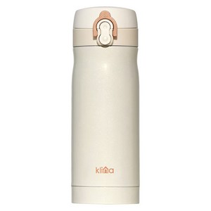 클리나 원터치 보온보냉 텀블러, 아이보리, 350ml, 1개