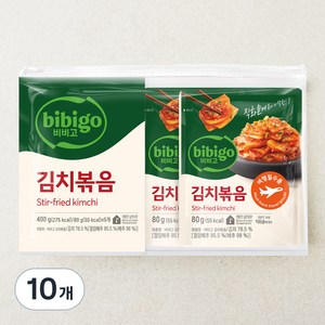 비비고 김치볶음, 80g, 10개