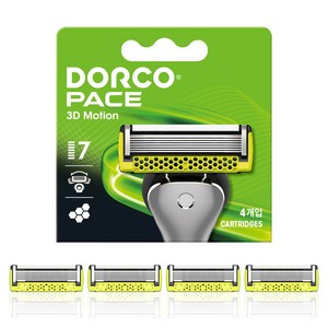 도루코 페이스 3D 모션 7중 면도날, 4개입, 1개