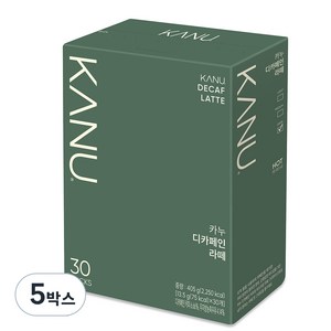 카누 디카페인 라떼 스틱커피, 13.5g, 30개입, 5박스
