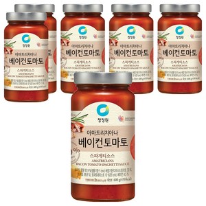 청정원 아마트리치아나 베이컨 토마토 스파게티소스, 600g, 6개