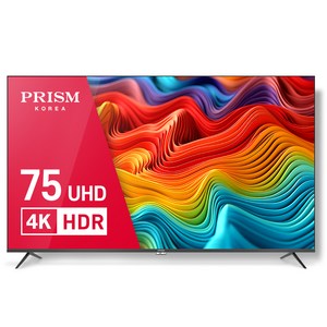 PRISM 4K UHD TV, 190.5cm(75인치), PT750UD, 벽걸이형, 방문설치