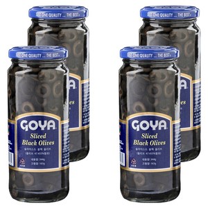 고야 슬라이스드 블랙 올리브 절임, 344g, 4개