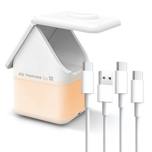 감성전자 4in1 무드등 고속 무선 충전기 C TO C + C TO USB 1m 케이블 2종 세트