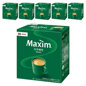 맥심 디카페인 커피믹스, 11.8g, 50개입, 6개