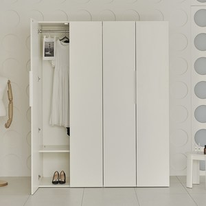 웰퍼니쳐 카린 1단 행거형 + 2단 행거형 높은 옷장세트