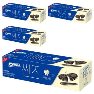 오레오 씬즈 화이트 크림, 84g, 4개