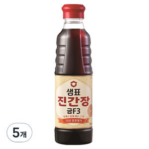 샘표 진간장 금F3, 500ml, 5개