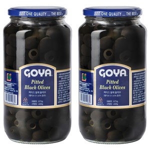 고야 대용량 피티드 블랙 올리브, 875g, 2개
