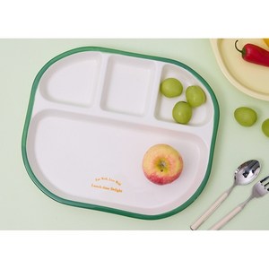 보니타하우스 간편 한끼 도자기 식판, 그린, 27 x 23 x ..., 1개