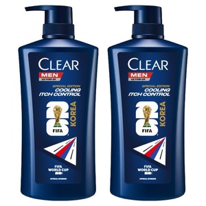 클리어 맨 쿨링 이치 컨트롤 샴푸 FIFA 월드컵 26 리미티드 패키지 에디션, 650ml, 2개