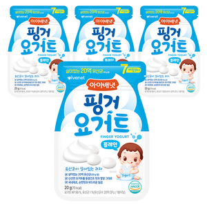 아이배냇 핑거 요거트, 플레인, 20g, 4개