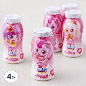 빙그레 캐치티니핑 요구르트 딸기 5입, 400ml, 4개