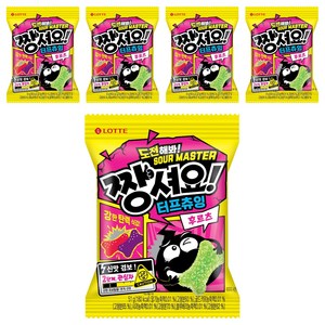 롯데웰푸드 짱셔요 터프츄잉 후르츠, 51g, 5개