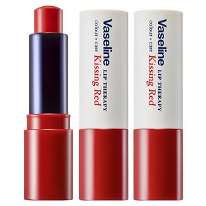 바세린 립테라피 컬러 앤 케어 립밤, 키씽 레드, 4.2g, 2개