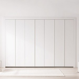 삼익가구 밀리 무광 솔리드 여닫이 붙박이장 12자 서랍형 방문설치