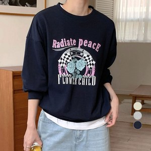 아피나르 그래픽 Peace 스웻셔츠