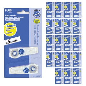 플러스 수정테이프 리필 WH-605R 2개, 혼합색상, 20개