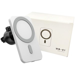 감비앤코 맥세이프 무선 충전 거치대, 매트화이트, WB01