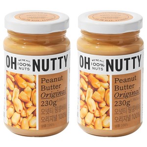 오넛티 100% 땅콩버터 오리지널, 230g, 2개