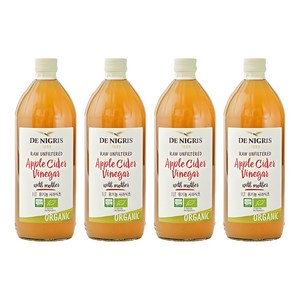 데니그리스 유기농 사과 식초, 1L, 4개