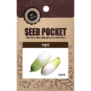 월드가드닝 정원 텃밭 좋은 씨앗 뿌리채소 가을무씨 300p, 300개, 1개