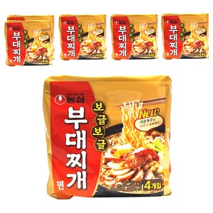 농심 보글보글 부대찌개면 127g, 24개, (4개입 X 6팩)