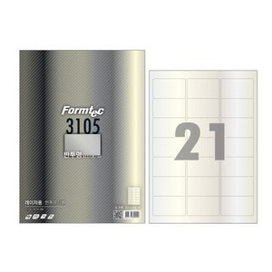 폼텍 반투명 라벨 LC-3105 21칸 10매, 1개