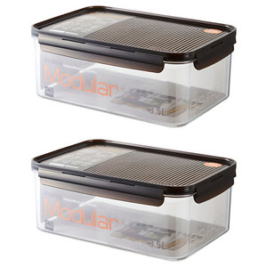 락앤락 비스프리 모듈러 직사각 밀폐용기, 3.5L, 2개