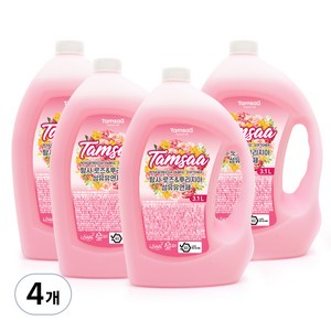 탐사 로즈앤 후리지아 섬유유연제 3.1L, 3.1L, 4개