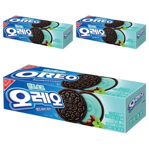 오레오 민트초코 샌드위치 쿠키, 80g, 3개