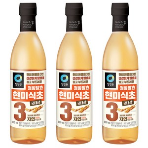 청정원 정통발효 현미 식초, 800ml, 3개