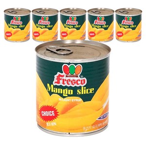프레스코 망고슬라이스 통조림, 415g, 6개