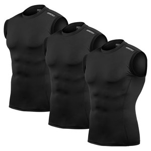 아르메데스 남성용 기능성 냉감 통기성 언더레이어 민소매나시 3P AR-121