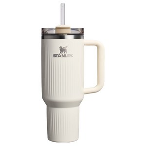 스탠리 퀜처 H2.0 플루티드 텀블러, 크림 글로스, 1.18L, 1개
