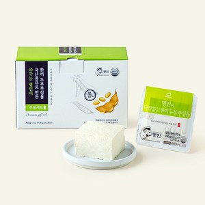 한둘 명인이 국산콩으로 만든 한끼 두부 부침용, 120g, 6팩
