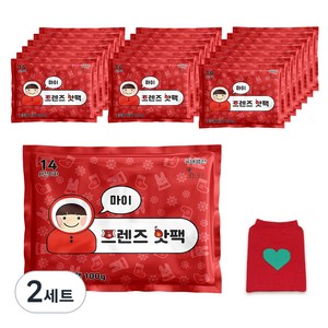 인라이프 포켓형 마이프렌즈 핫팩 100g 20p + 주머니 랜덤발송 세트, 2세트