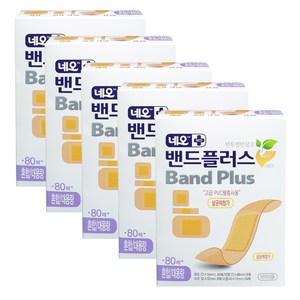 네오메디칼 밴드플러스 에이 반창고, 혼합대용량, 80개입, 5개