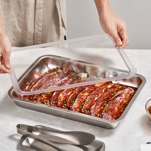 바겐슈타이거스텐 사각트레이세트 PC커버 No.02, 중(320 x 22..., 트레이 + 스텐 밧..., 1세트