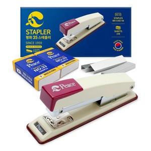 피스코리아 스테플러 35 + 리필 33호침 2세트, 아이보리, 1세트