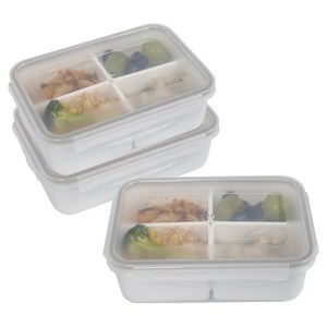 제오닉 도시락통 밀프랩 나눔반찬통 4칸 1.1L 3P